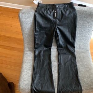 Motel Zoven Trouser PU Matte Black